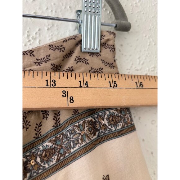 New York & Company  Paisley Sequined A-Line Skirt Size 6 Bohemian Gipsy - Picture 7 of 15